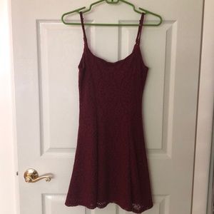 NWOT Burgundy crochet dress from Garage